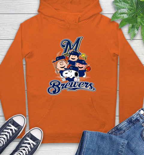 MLB Milwaukee Brewers Snoopy Charlie Brown Woodstock The Peanuts Movie Baseball T Shirt_000 Hoodie 4