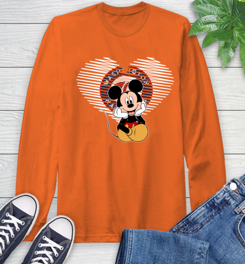 MLB Washington Nationals The Heart Mickey Mouse Disney Baseball T Shirt_000 Long Sleeve T-Shirt 4