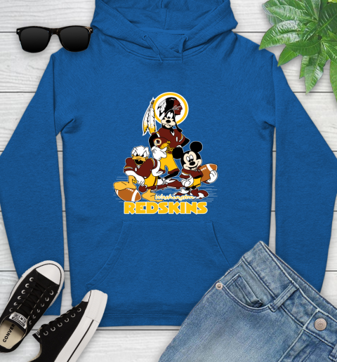 NFL Washington Redskins Mickey Mouse Donald Duck Goofy Football Shirt Youth Hoodie 11