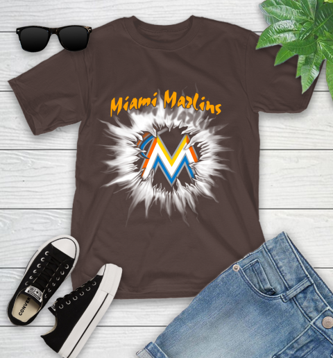 Miami Marlins MLB Baseball Adoring Fan Rip Sports Youth T-Shirt 7