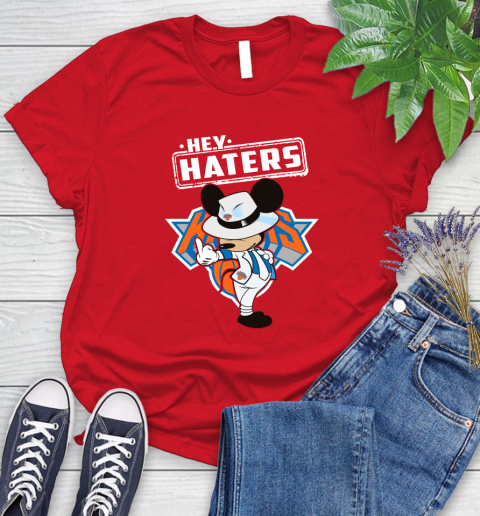 NBA Hey Haters Mickey Basketball Sports New York Knicks Women's T-Shirt 13