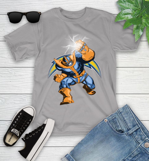 Los Angeles Chargers NFL Football Thanos Avengers Infinity War Marvel Youth T-Shirt 4