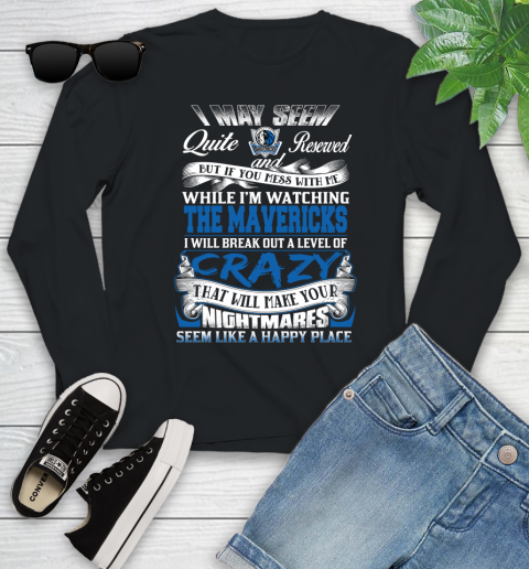 Dallas Mavericks NBA Basketball Don't Mess With Me While I'm Watching My Team Youth Long Sleeve