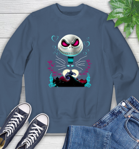 NHL Vancouver Canucks Jack Skellington Sally The Nightmare Before Christmas Hockey Sweatshirt 8