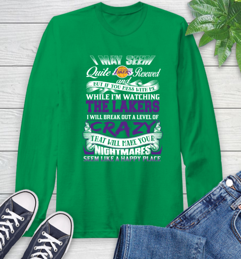 Los Angeles Lakers NBA Basketball Don't Mess With Me While I'm Watching My Team Long Sleeve T-Shirt 8