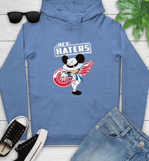 NHL Hey Haters Mickey Hockey Sports Detroit Red Wings Youth Hoodie 13