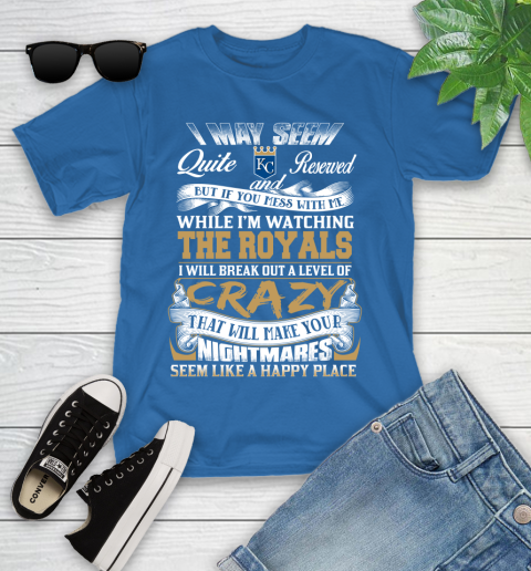Kansas City Royals MLB Baseball Don't Mess With Me While I'm Watching My Team Youth T-Shirt 12