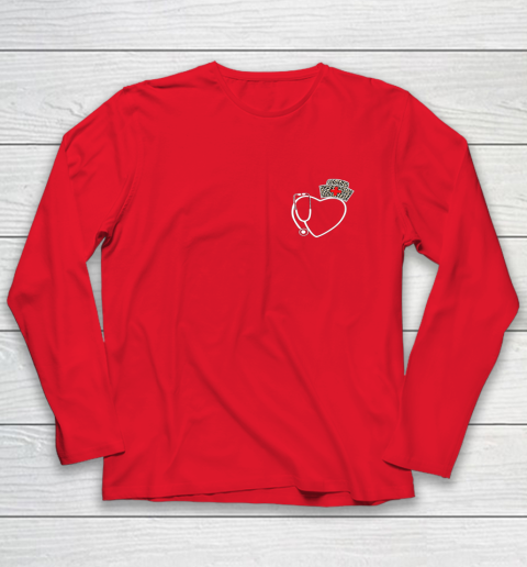 Heart Stethoscope Cute Love Nursing Gifts Valentine Day 2022 Long Sleeve T-Shirt 7