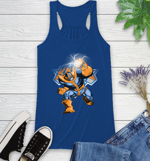 New York Knicks NBA Basketball Thanos Avengers Infinity War Marvel Racerback Tank 8