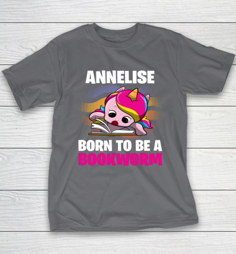 Annelise Born To Be A Bookworm Unicorn Youth T-Shirt 14