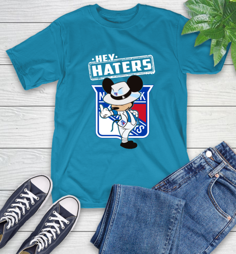 NHL Hey Haters Mickey Hockey Sports New York Rangers T-Shirt 9