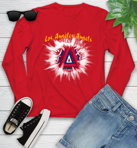 Los Angeles Angels MLB Baseball Adoring Fan Rip Sports Youth Long Sleeve 11