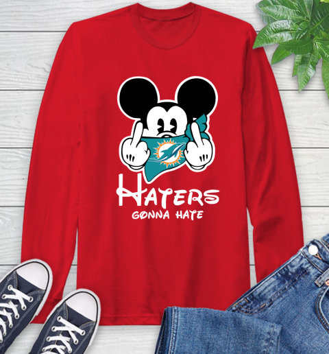 NFL Miami Dolphins Haters Gonna Hate Mickey Mouse Disney Football T Shirt Long Sleeve T-Shirt 12 NFL Miami Dolphins Haters Gonna Hate Mickey Mouse Disney Football T Shirt Long Sleeve T-Shirt - Image 12