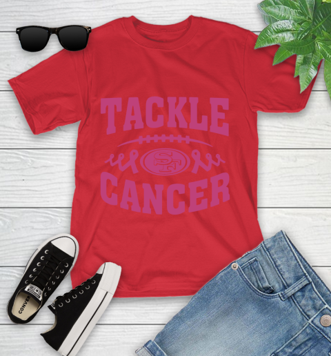 San Francisco 49ers Tackle Breast Cancer Youth T-Shirt 10
