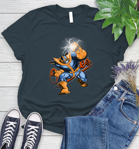 Baltimore Orioles MLB Baseball Thanos Avengers Infinity War Marvel Women's T-Shirt 11
