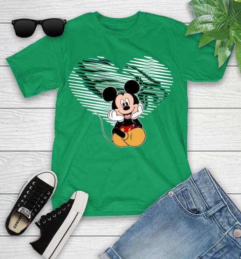 NFL Philadelphia Eagles The Heart Mickey Mouse Disney Football T Shirt_000 Youth T-Shirt 8