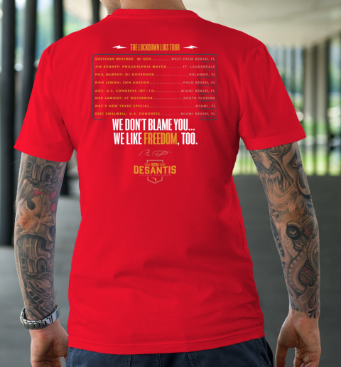 Escape To Florida Shirt Ron DeSantis (Print on front and back) T-Shirt 16