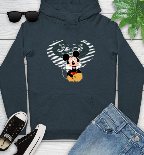 NFL New York Jets The Heart Mickey Mouse Disney Football T Shirt_000 Youth Hoodie 10