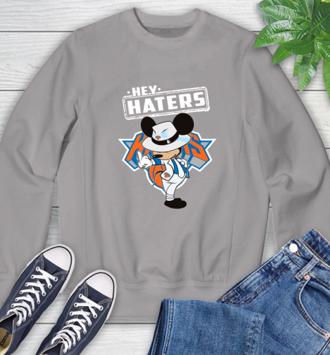 NBA Hey Haters Mickey Basketball Sports New York Knicks Sweatshirt 5