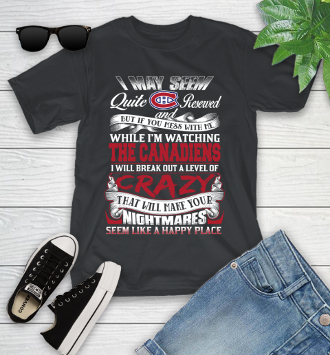 Montreal Canadiens NHL Hockey Don't Mess With Me While I'm Watching My Team Youth T-Shirt