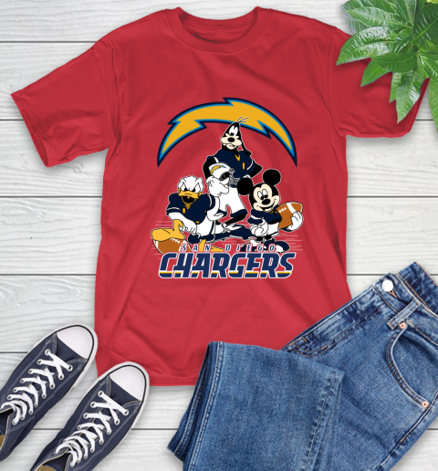 NFL San Diego Chargers Mickey Mouse Donald Duck Goofy Football Shirt T-Shirt 11