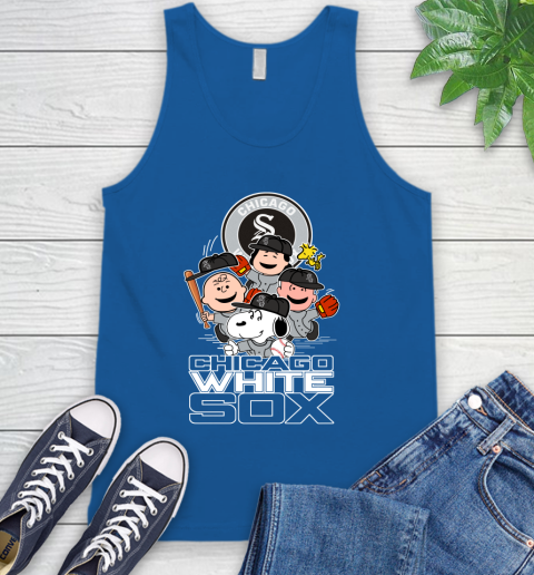 MLB Chicago White Sox Snoopy Charlie Brown Woodstock The Peanuts Movie Baseball T Shirt_000 Tank Top 4