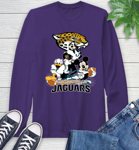 NFL Jacksonville Jaguars Mickey Mouse Donald Duck Goofy Football Shirt Long Sleeve T-Shirt 5