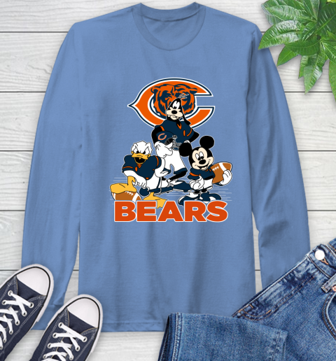 NFL Chicago Bears Mickey Mouse Donald Duck Goofy Football Shirt Long Sleeve T-Shirt 12