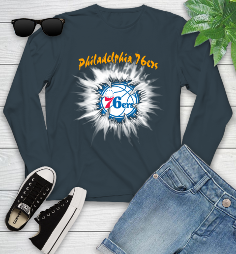 Philadelphia 76ers NBA Basketball Rip Sports Youth Long Sleeve 9