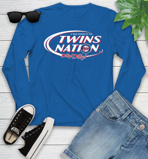 MLB A True Friend Of The Minnesota Twins Dilly Dilly Baseball Sports Youth Long Sleeve 10