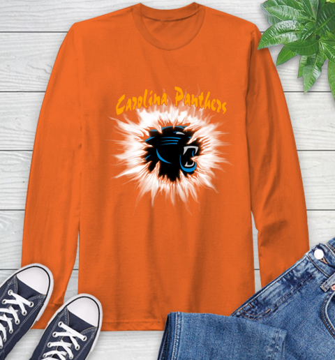 Carolina Panthers NFL Football Adoring Fan Rip Sports Long Sleeve T-Shirt 4