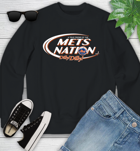 MLB A True Friend Of The New York Mets Dilly Dilly Baseball Sports Youth Sweatshirt