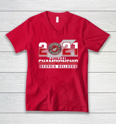Georgia Bulldogs Championships 2021 V-Neck T-Shirt 5