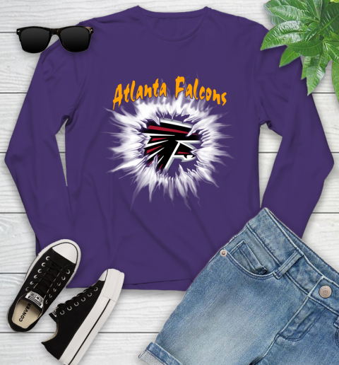 Atlanta Falcons NFL Football Adoring Fan Rip Sports Youth Long Sleeve 4