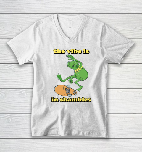 The Vibe Is In Shambles Kermit The Frog V-Neck T-Shirt