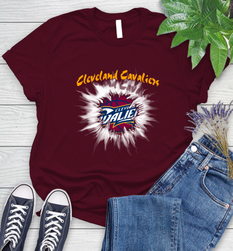 Cleveland Cavaliers NBA Basketball Rip Sports Women's T-Shirt 7