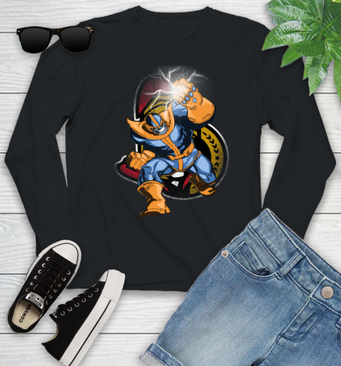 Ottawa Senators NHL Hockey Thanos Avengers Infinity War Marvel Youth Long Sleeve