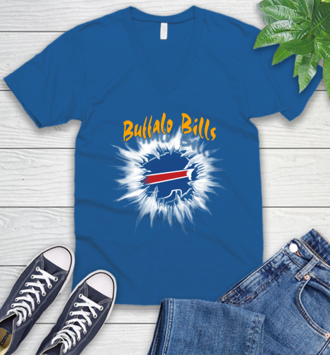 Buffalo Bills NFL Football Adoring Fan Rip Sports V-Neck T-Shirt 5