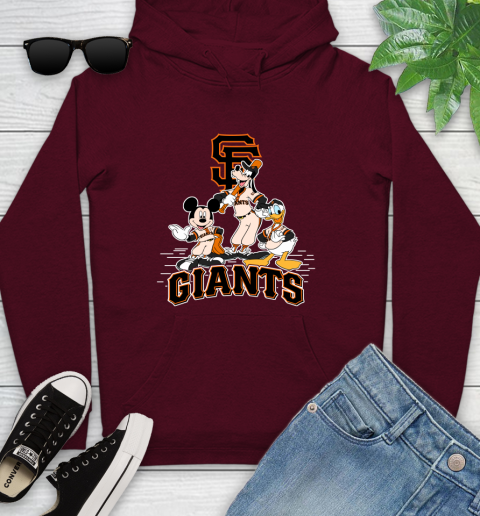 MLB San Francisco Giants Mickey Mouse Donald Duck Goofy Baseball T Shirt Youth Hoodie 7