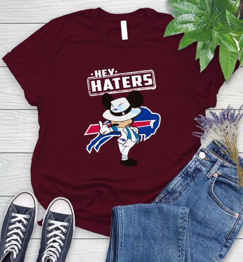 NFL Hey Haters Mickey Football Sports Buffalo Bills Women's T-Shirt 7