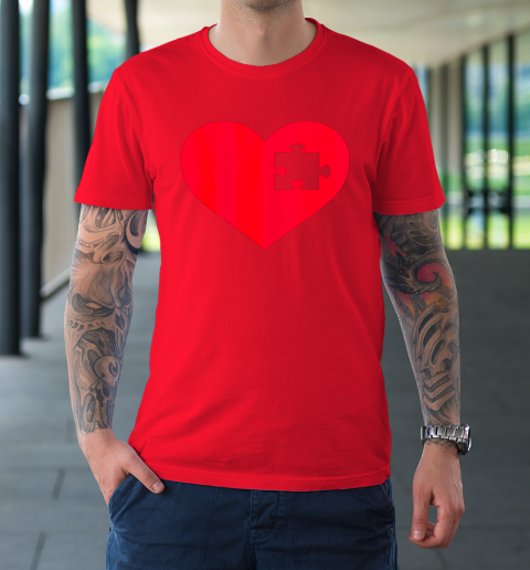 Family Valentine Insert Heart Gift T-Shirt 8