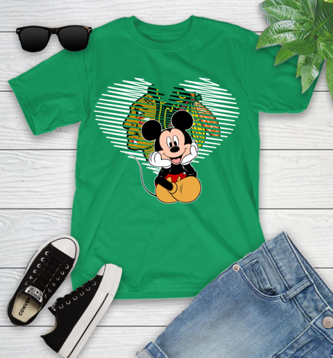 NHL Chicago Blackhawks Carolina Hurricanes The Heart Mickey Mouse Disney Hockey Youth T-Shirt 8