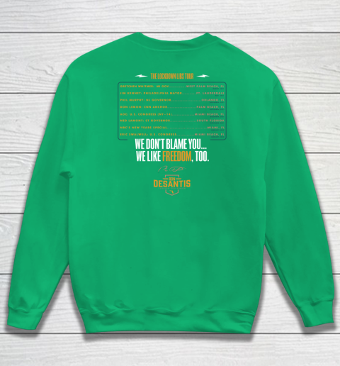 Escape To Florida Shirt Ron DeSantis (Print on front and back) Sweatshirt 10
