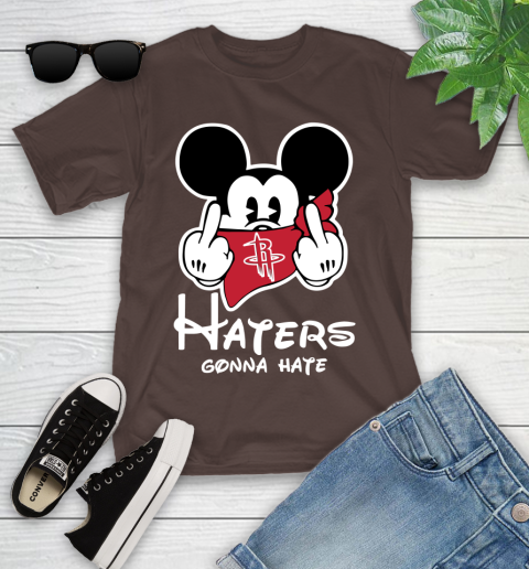 NBA Houston Rockets Haters Gonna Hate Mickey Mouse Disney Basketball T Shirt Youth T-Shirt 7