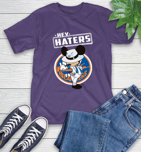 NHL Hey Haters Mickey Hockey Sports New York Islanders T-Shirt 5