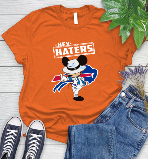 NFL Hey Haters Mickey Football Sports Buffalo Bills Women's T-Shirt 3