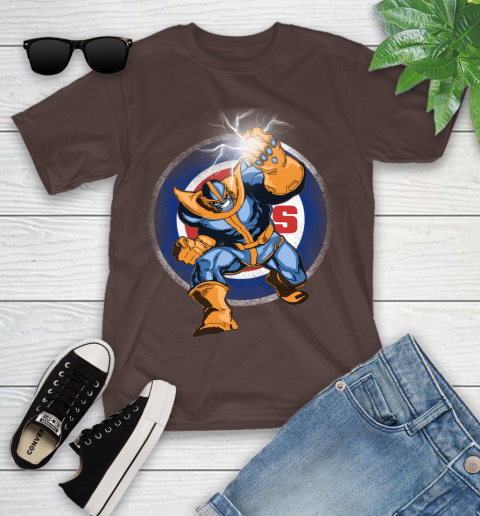Chicago Cubs MLB Baseball Thanos Avengers Infinity War Marvel Youth T-Shirt 7