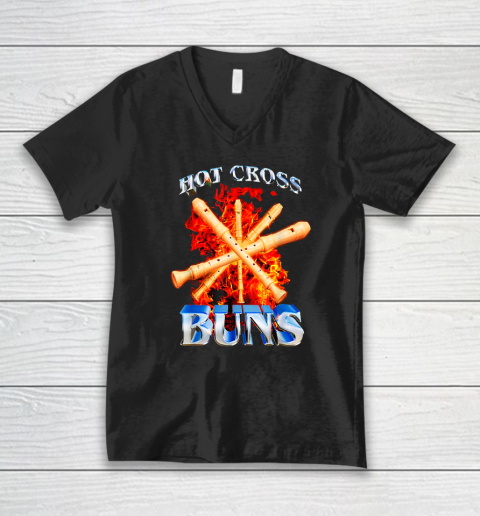 Hot Cross Buns Funny V-Neck T-Shirt