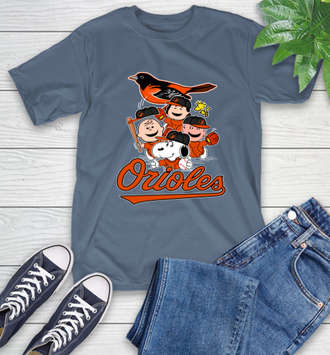 MLB Baltimore Orioles Snoopy Charlie Brown Woodstock The Peanuts Movie Baseball T Shirt_000 T-Shirt 8