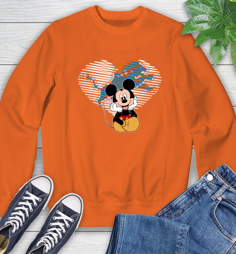 NFL Detroit Lions The Heart Mickey Mouse Disney Football T Shirt_000 Sweatshirt 3